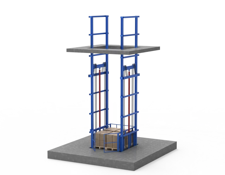 DUAL-CYLINDER FOUR-POST CARGO LIFT