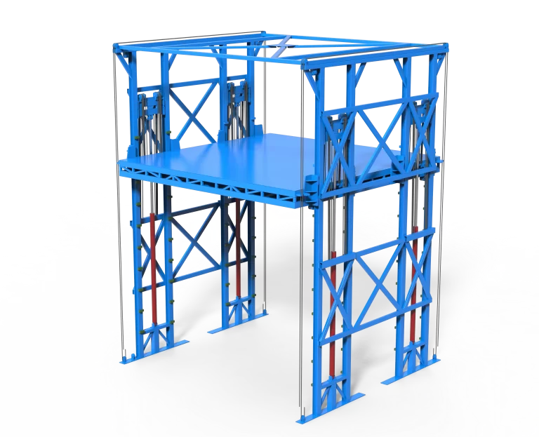 FOUR-CYLINDER EIGHT-POST CARGO LIFT