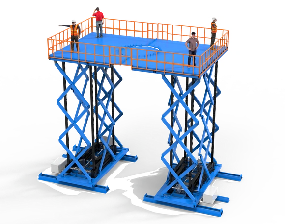 Home 6 fixed scissor loft platform 9